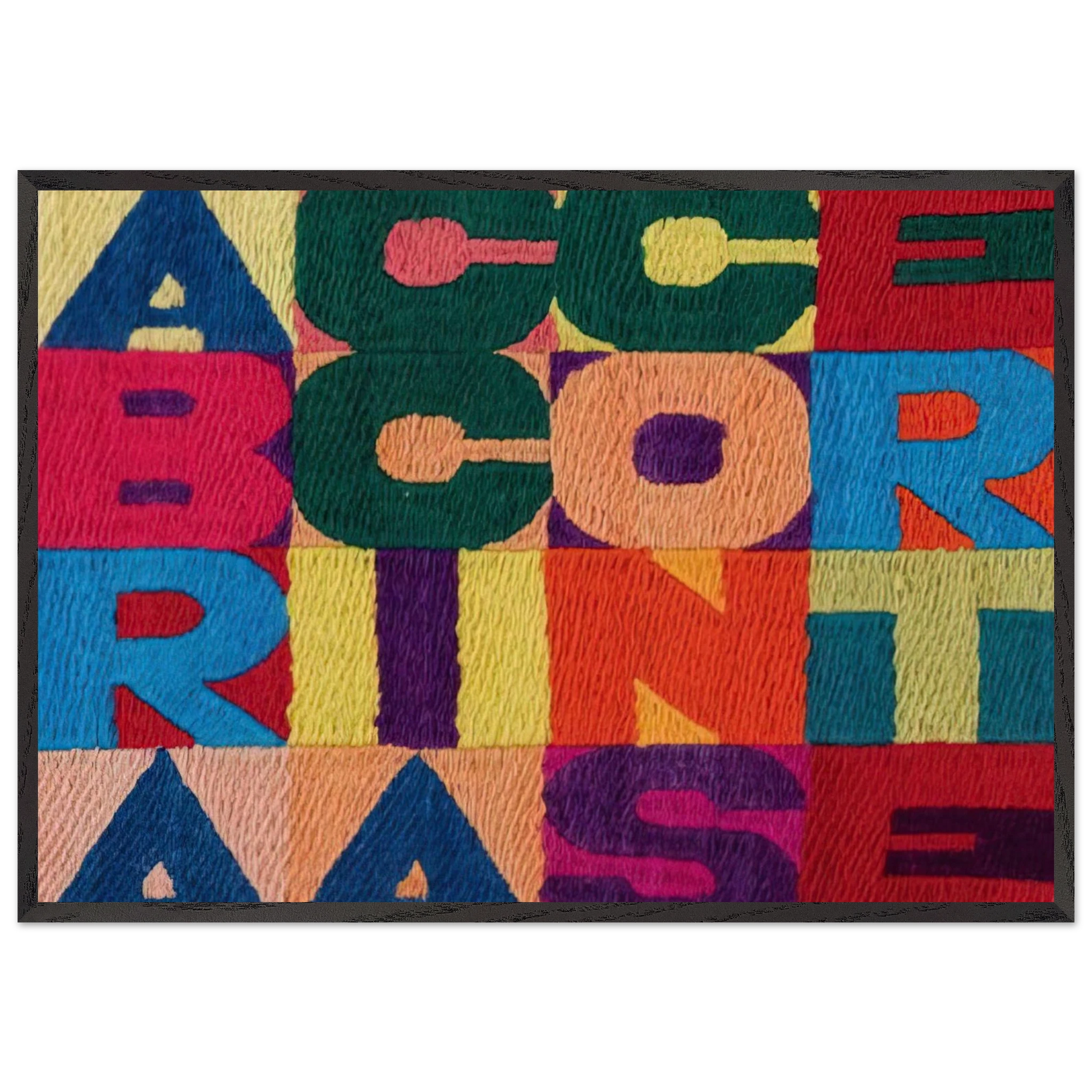 A BRACCIA CONSERTE 1994 - Alighiero Boetti Framed Art Print – Black Wooden Frame - Default Title - -Framed Art Print