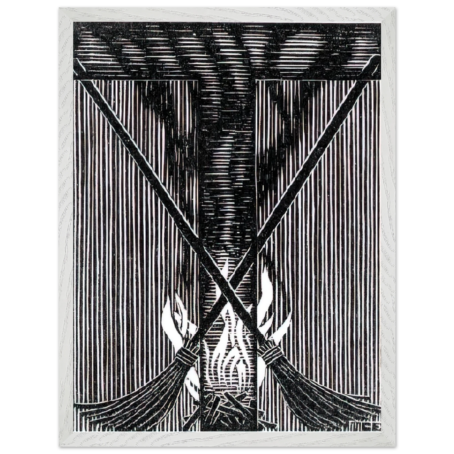 MC Escher - INITIAL T Wall Art - 30x40 cm / 12x16 inches - Fine Art Poster - -