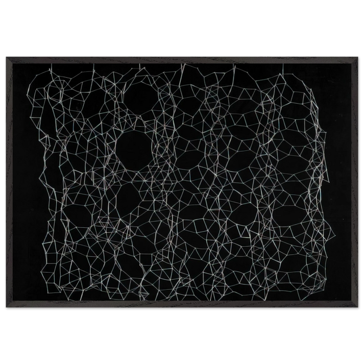 Reticularea - 1975 - Gego 70x100 cm / 28x40 inches Framed Art Print – Black Wooden Frame