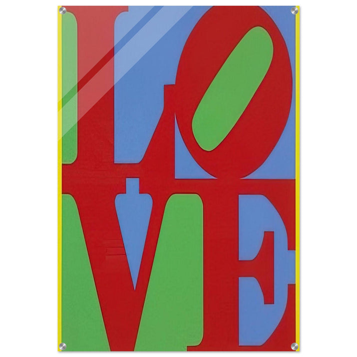 Heliotherapy Love - Robert Indiana Acrylic Print - 70x100 cm / 28x40″ inches