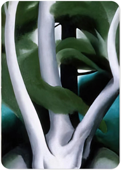 Birch and Pine Tree No. 1 By Georgia O'Keeffe Pack of 10 Post Cards | Georgia O'Keeffe Post Cards | A6 (10.5 x 14.8 cm) - 4.1 x 5.8 inches