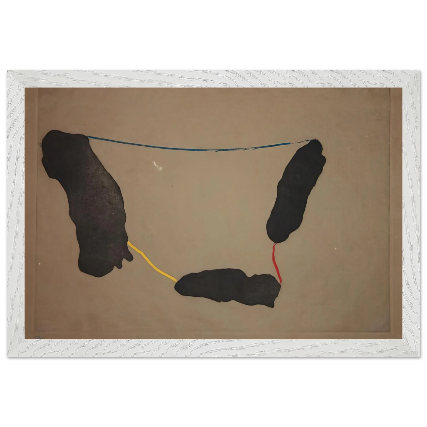 Helen Frankenthaler - Connected By Joy - 1973 Wall art - 70x100 cm / 28x40 inches - Premium Wooden Framed Poster With Fine Art Paper - Black frame