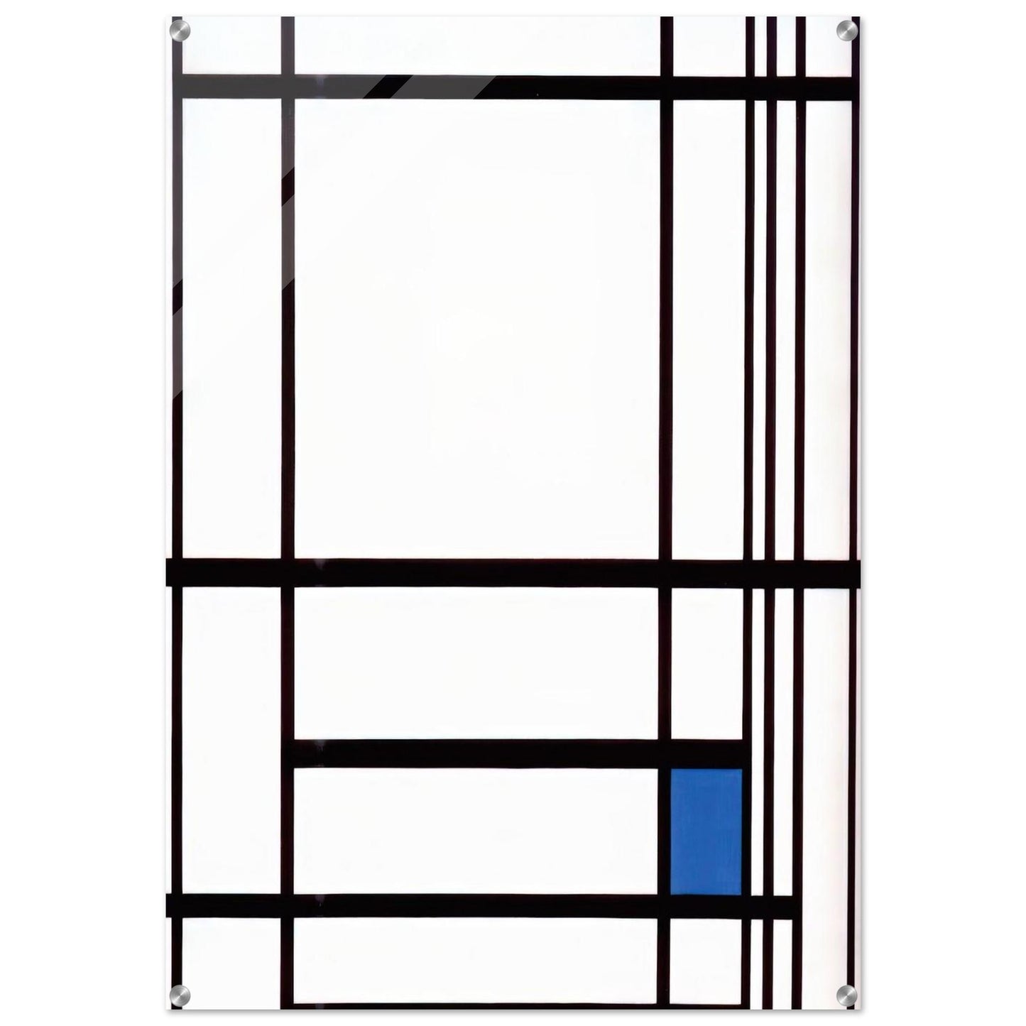 Composition with Blue - Piet Mondrian Acrylic Print - 70x100 cm / 28x40″ inches | Piet Mondrian Wall Art | Piet Mondrian Prints