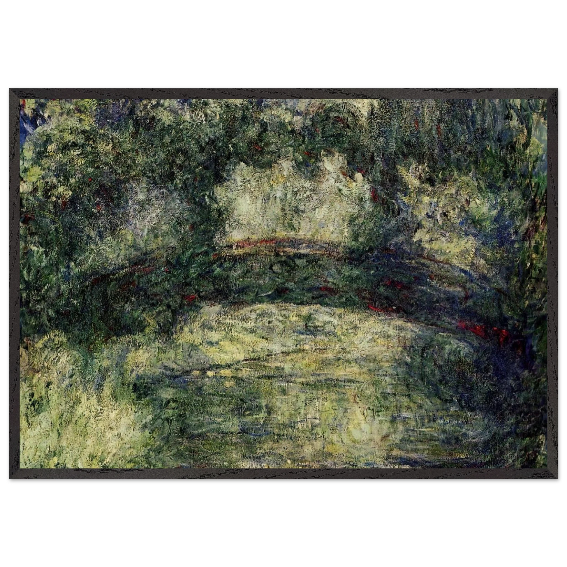 The Japanese Bridge 10 - claude monet Framed Art Print – Black Wooden Frame - Default Title - -Framed Art Print