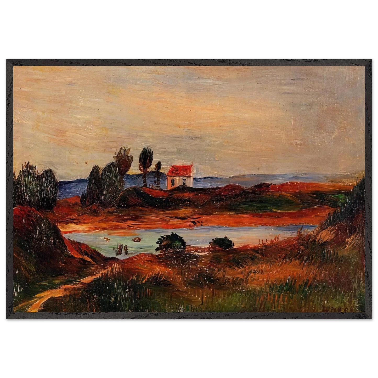 View of Brittany - Pierre-Auguste Renoir Framed Art Print – Black Wooden Frame - Default Title - -Framed Art Print