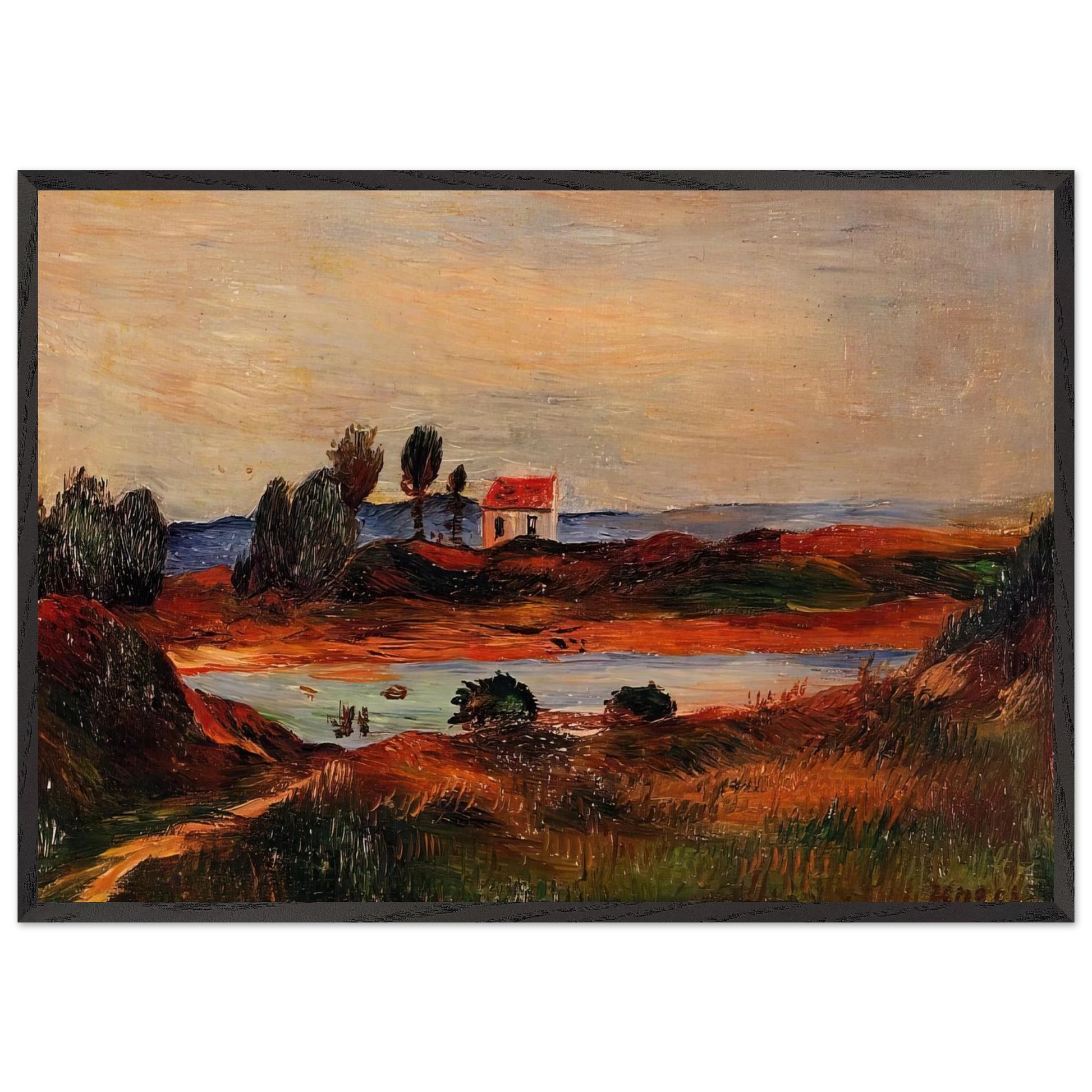 View of Brittany - Pierre-Auguste Renoir Framed Art Print – Black Wooden Frame - Default Title - -Framed Art Print