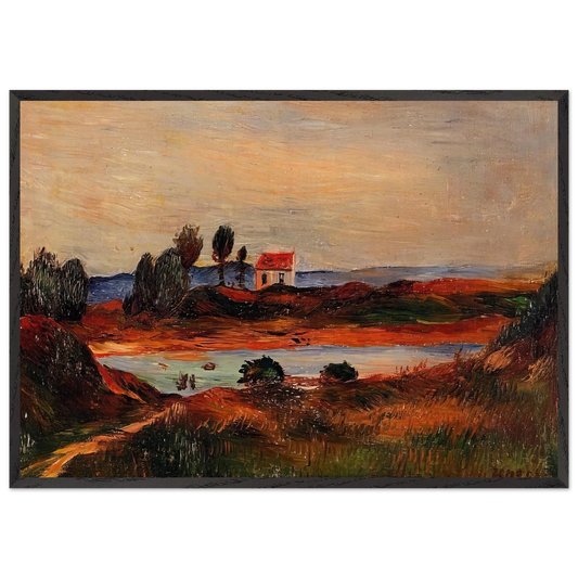 View of Brittany - Pierre-Auguste Renoir 70x100 cm / 28x40 inches Framed Art Print – Black Wooden Frame