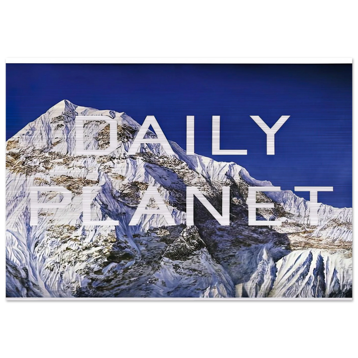 DAILY PLANET 2003 - Edward Ruscha Brushed Aluminum Print - 70x100 cm / 28x40 inches | Edward Ruscha Aluminum Print | Edward Ruscha Prints