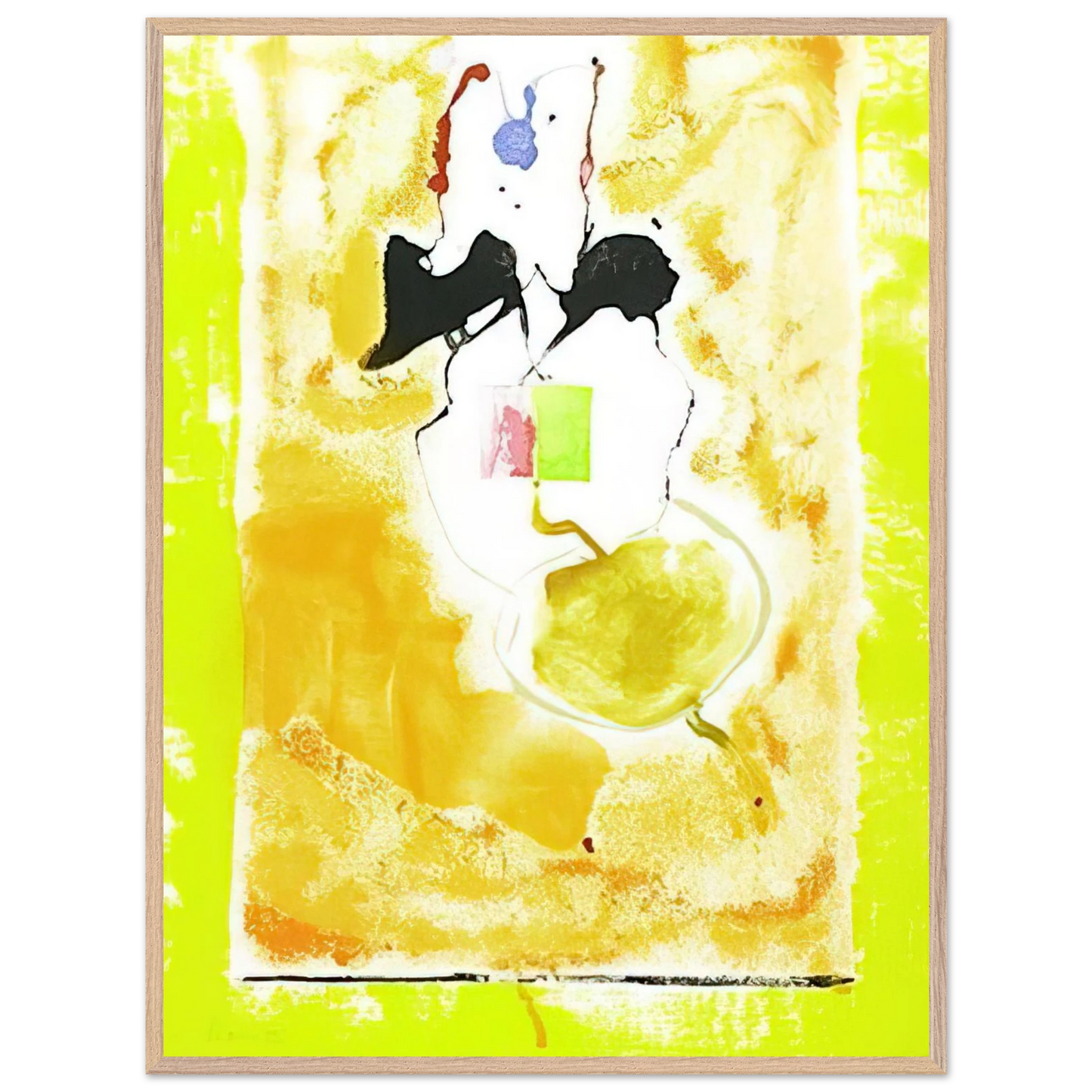 Helen Frankenthaler - Solar Imp - 2001 Wall art - A2 (42 x 59.4  cm) - Premium Wooden Framed Poster With Fine Art Paper - Wood frame