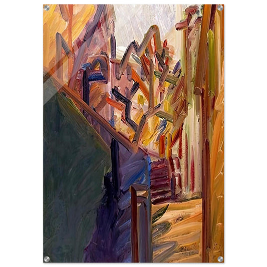 ALBERO DI FRONTE 1 - Frank Auerbach Acrylic Print - 70x100 cm / 28x40″ inches | Frank Auerbach Wall Art | Frank Auerbach Prints