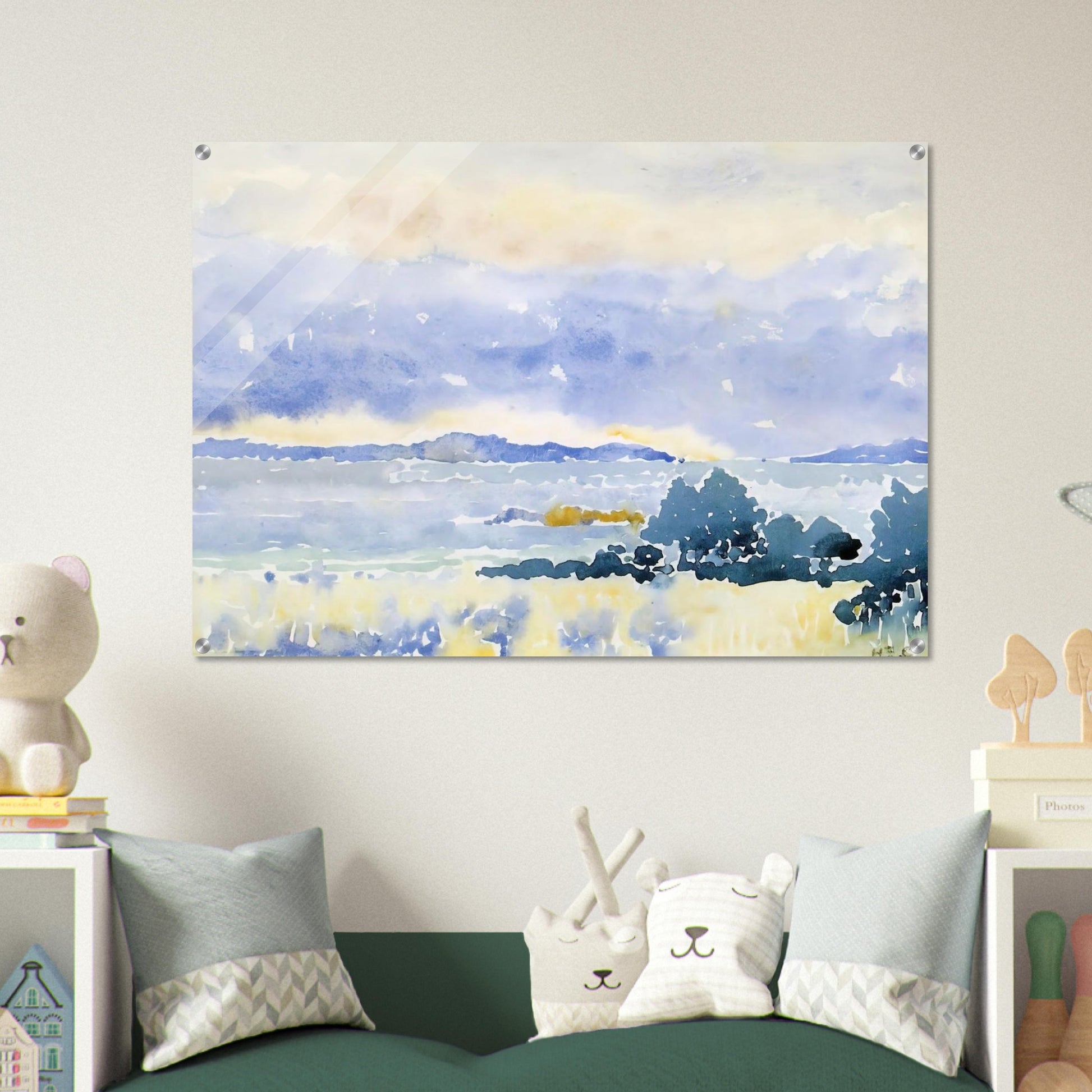 Land by the Sea - Henri-Edmond Cross Acrylic Print - 70x100 cm / 28x40″ inches