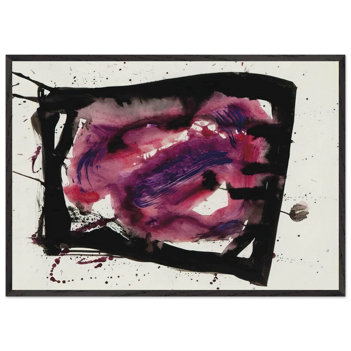 Untitled  SF72-1009  - Sam Francis 70x100 cm / 28x40 inches Framed Art Print – Black Wooden Frame