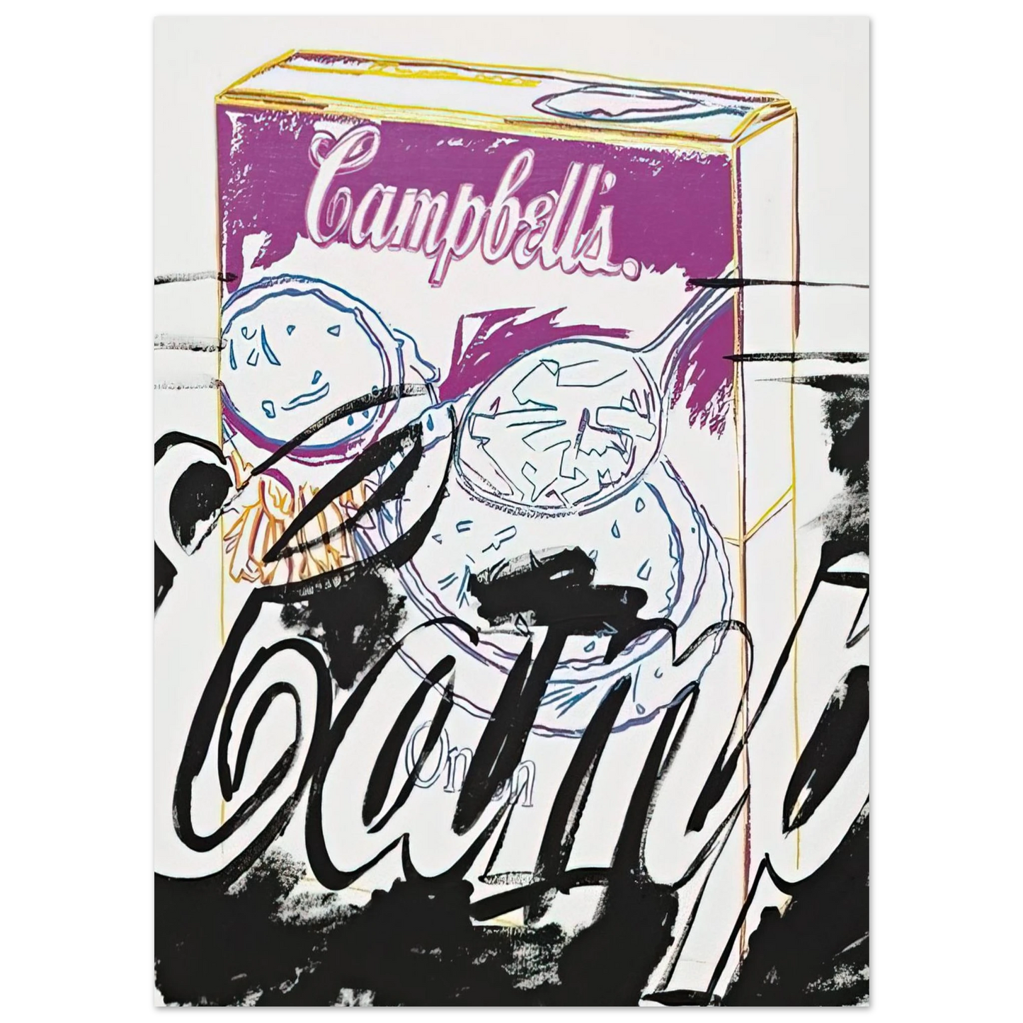 Andy Warhol - Campell's Onion Soup Box Fine Art Poster - 40x60 cm / 16x24 inches
