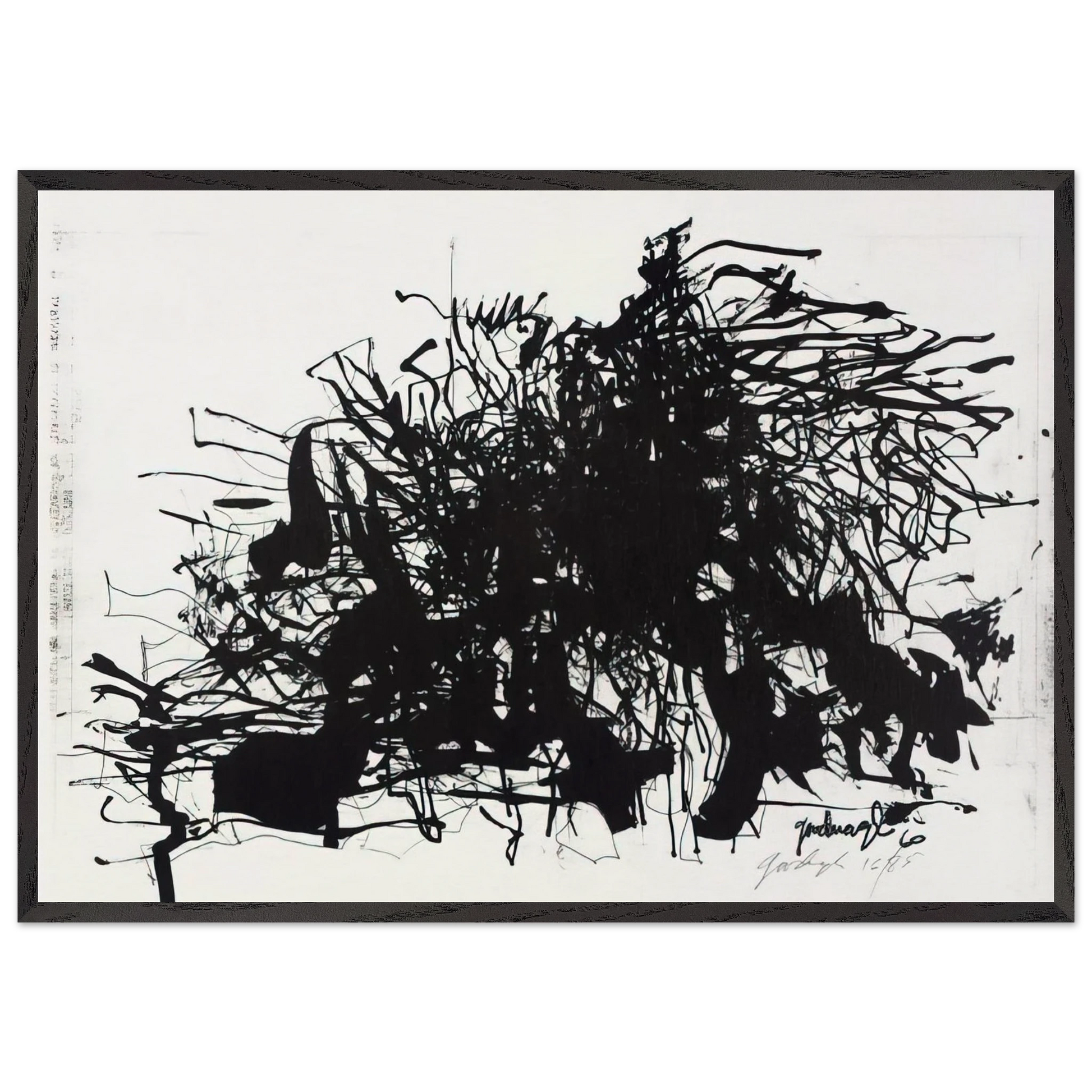 Nomads - 1960 - Robert Goodnough Framed Art Print – Black Wooden Frame - Default Title - -Framed Art Print