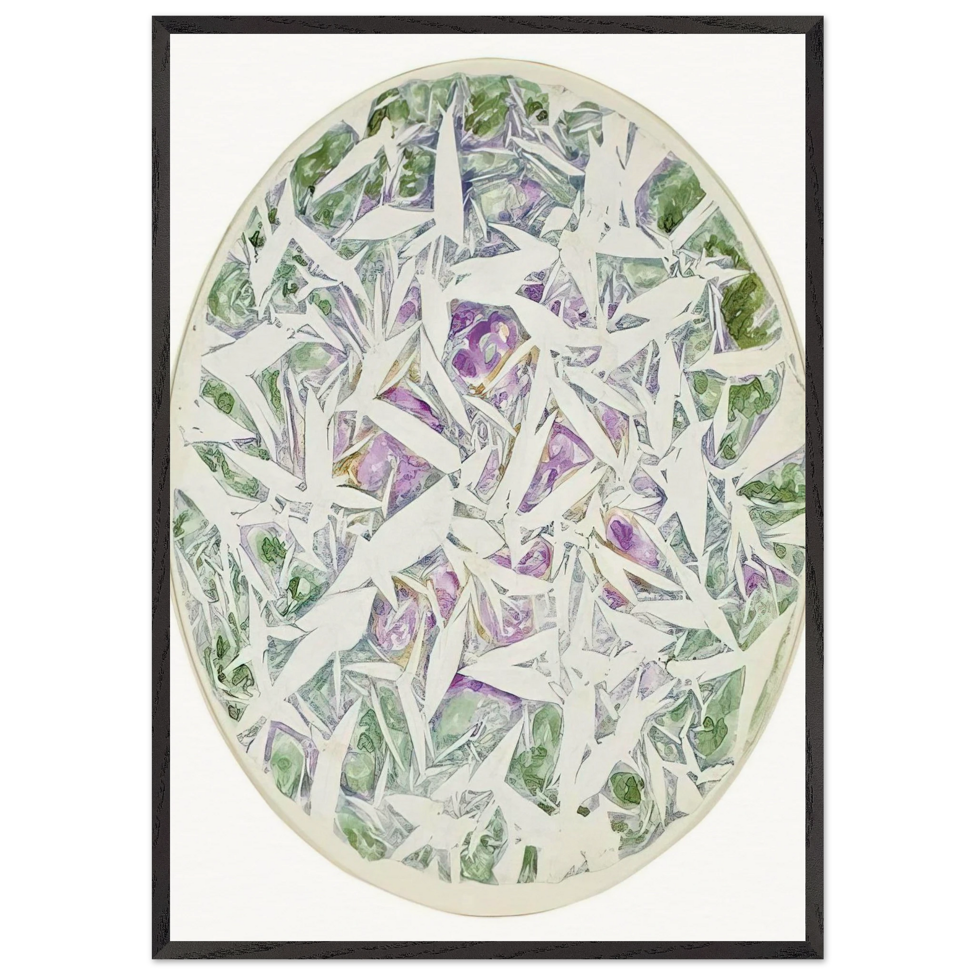 Untitled - Tachisme N2 - Simon Hantai Framed Art Print – Black Wooden Frame - Default Title - -Framed Art Print