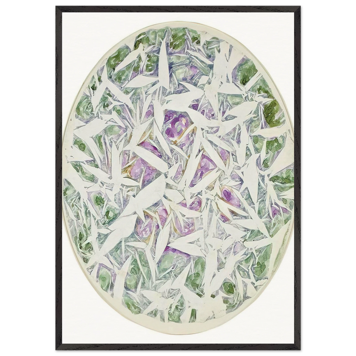 Untitled - Tachisme N2 - Simon Hantai 70x100 cm / 28x40 inches Framed Art Print – Black Wooden Frame
