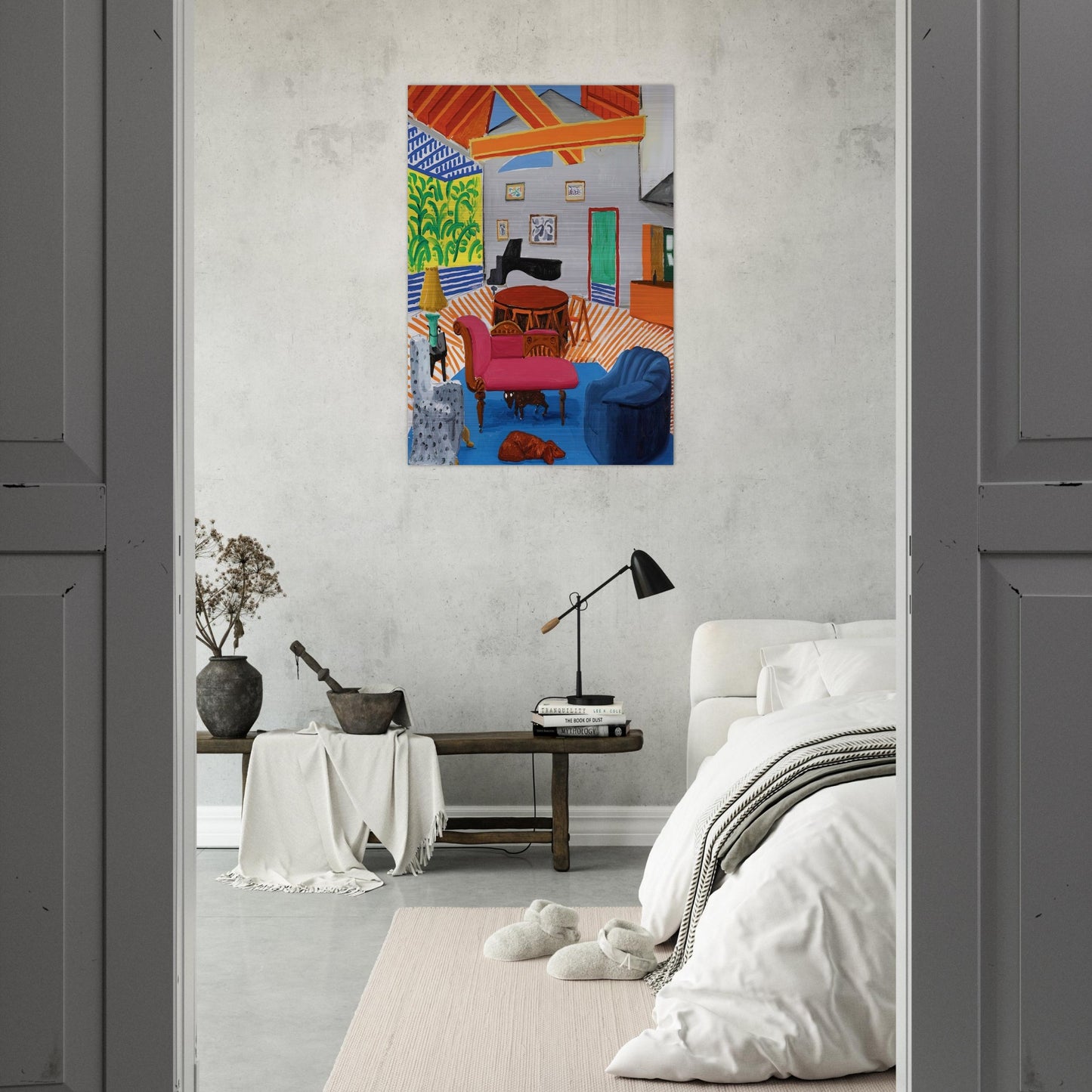 David Hockney - David Hockney Brushed Aluminum Print - 70x100 cm / 28x40 inches | David Hockney Aluminum Print | David Hockney Prints