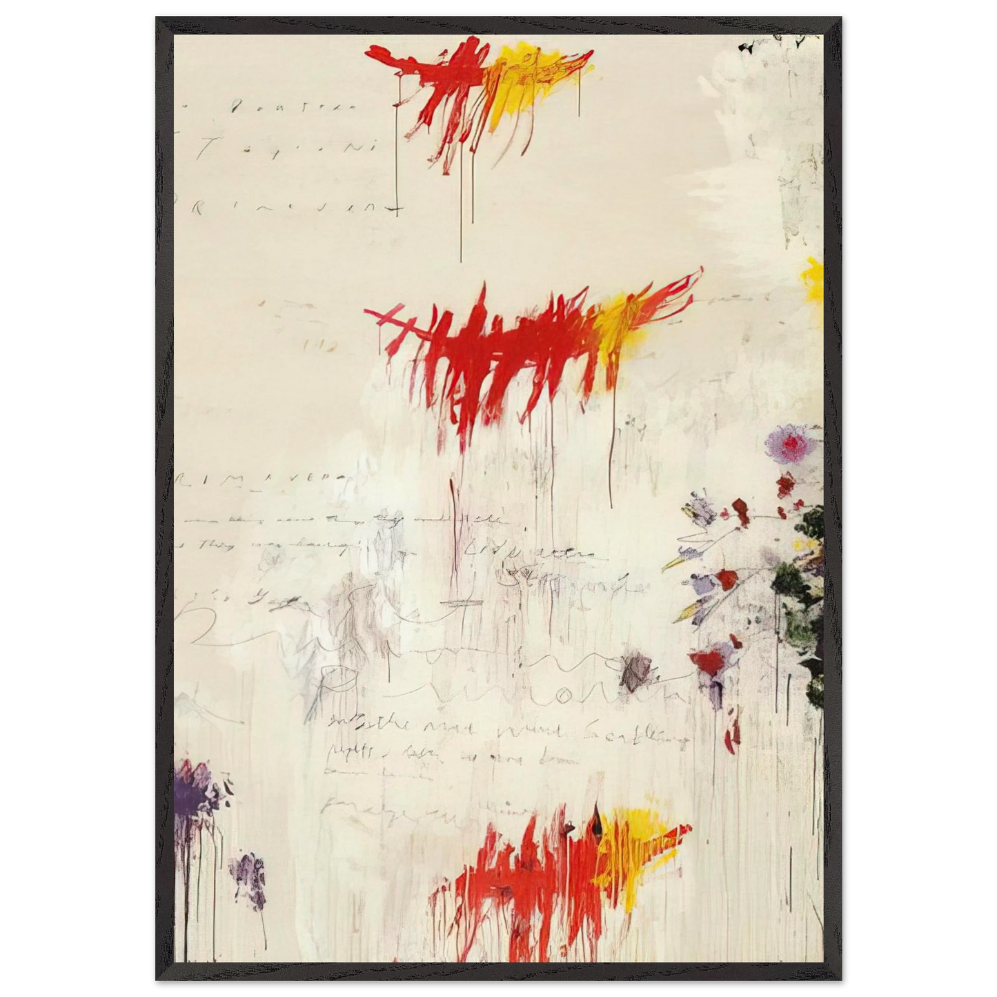 Quattro stagioni I Primavera - Cy Twombly Framed Art Print – Black Wooden Frame - Default Title - -Framed Art Print