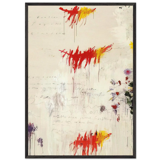 Quattro stagioni I Primavera - Cy Twombly Framed Art Print – Black Wooden Frame - Default Title - -Framed Art Print