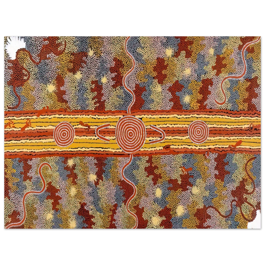Clifford Possum Tjapaltjarri - Corrobboree Dreaming - Native Art Fine Art Poster - Default Title