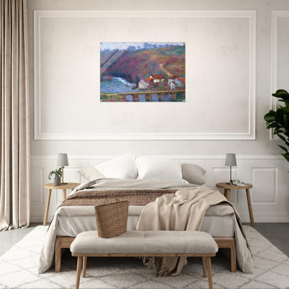 The Grande Creuse by the Bridge at Vervy - claude monet Acrylic Print - 70x100 cm / 28x40″ inches