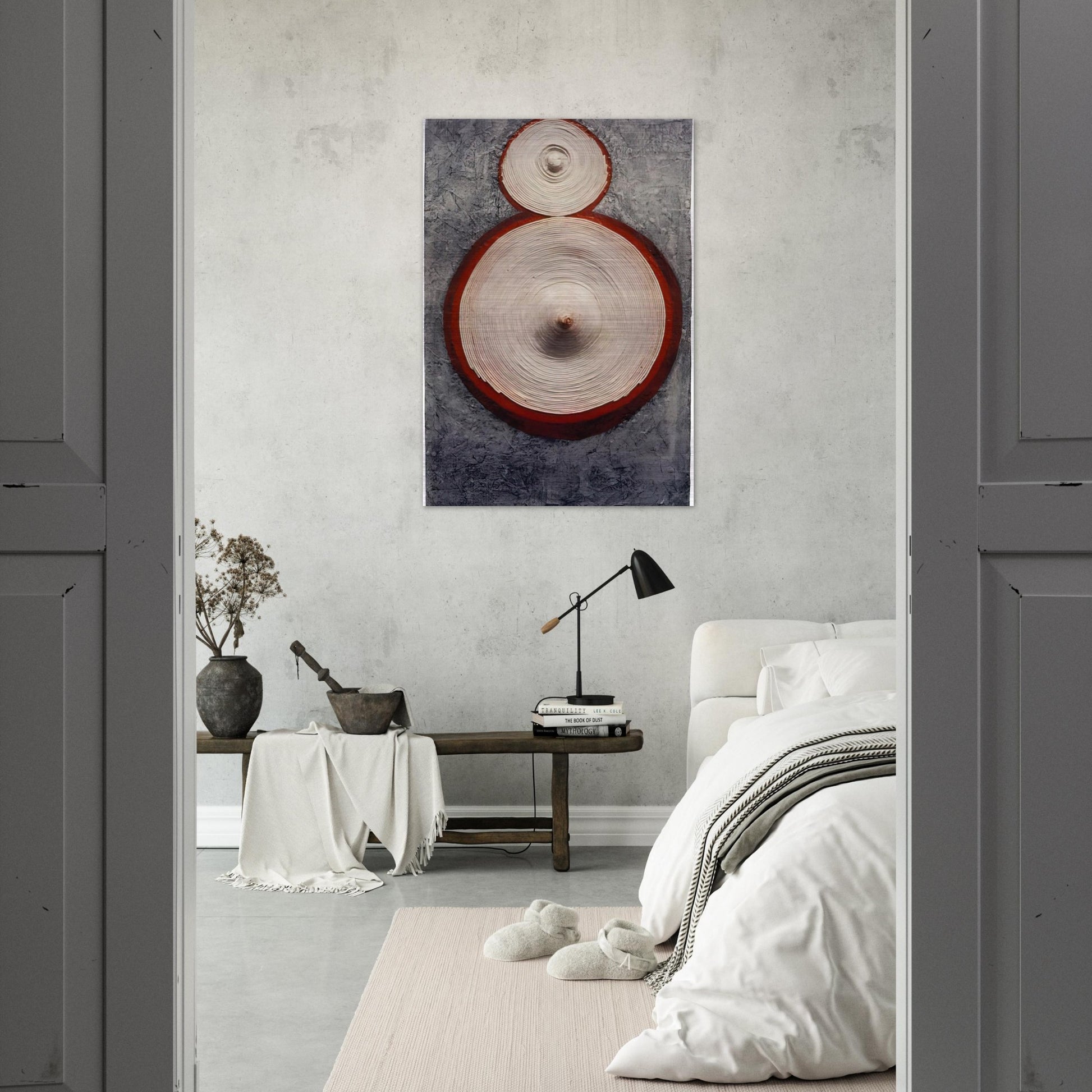 RINGAROUND AROSIE 1965 - Eva Hesse Brushed Aluminum Print - 70x100 cm / 28x40 inches | Eva Hesse Aluminum Print | Eva Hesse Prints