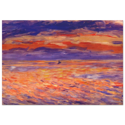 Sunset at sea - Pierre-Auguste Renoir Brushed Aluminum Print - 70x100 cm / 28x40 inches | Pierre-Auguste Renoir Aluminum Print | Pierre-Auguste Renoir Prints