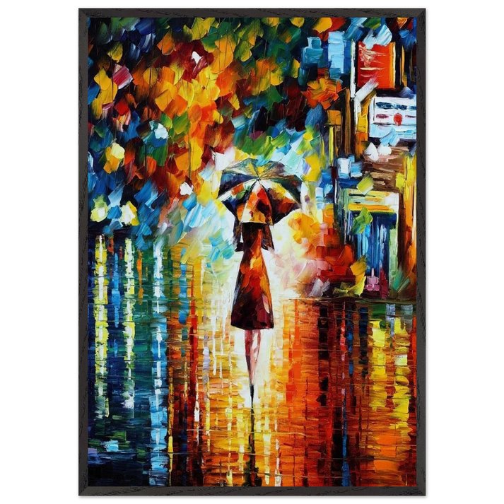 Leonid Afremov N36 - Leonid Afremov 70x100 cm / 28x40 inches Framed Art Print – Black Wooden Frame