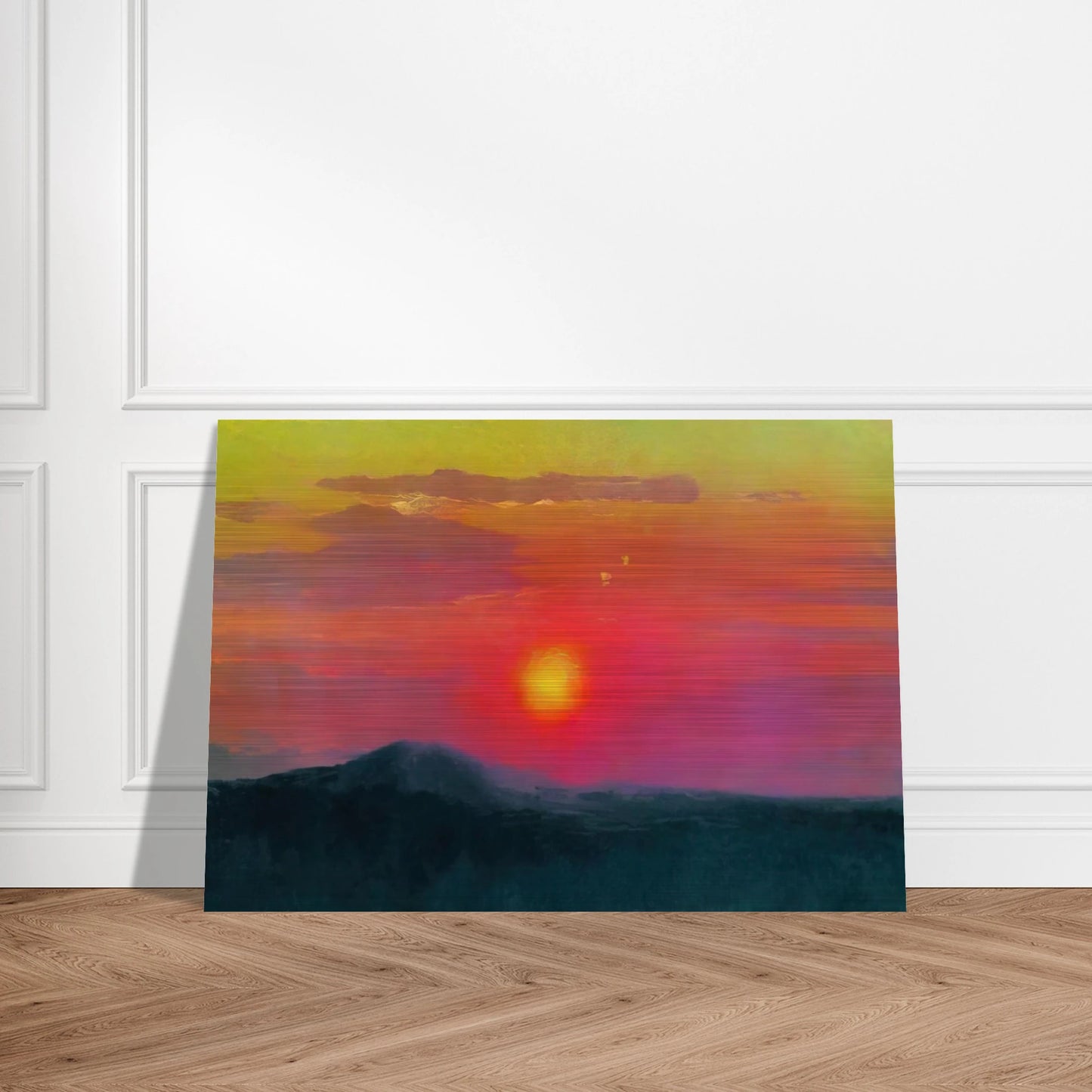 Red sunset - Arkhyp Kuindzhi Brushed Aluminum Print - 70x100 cm / 28x40 inches | Arkhyp Kuindzhi Aluminum Print | Arkhyp Kuindzhi Prints