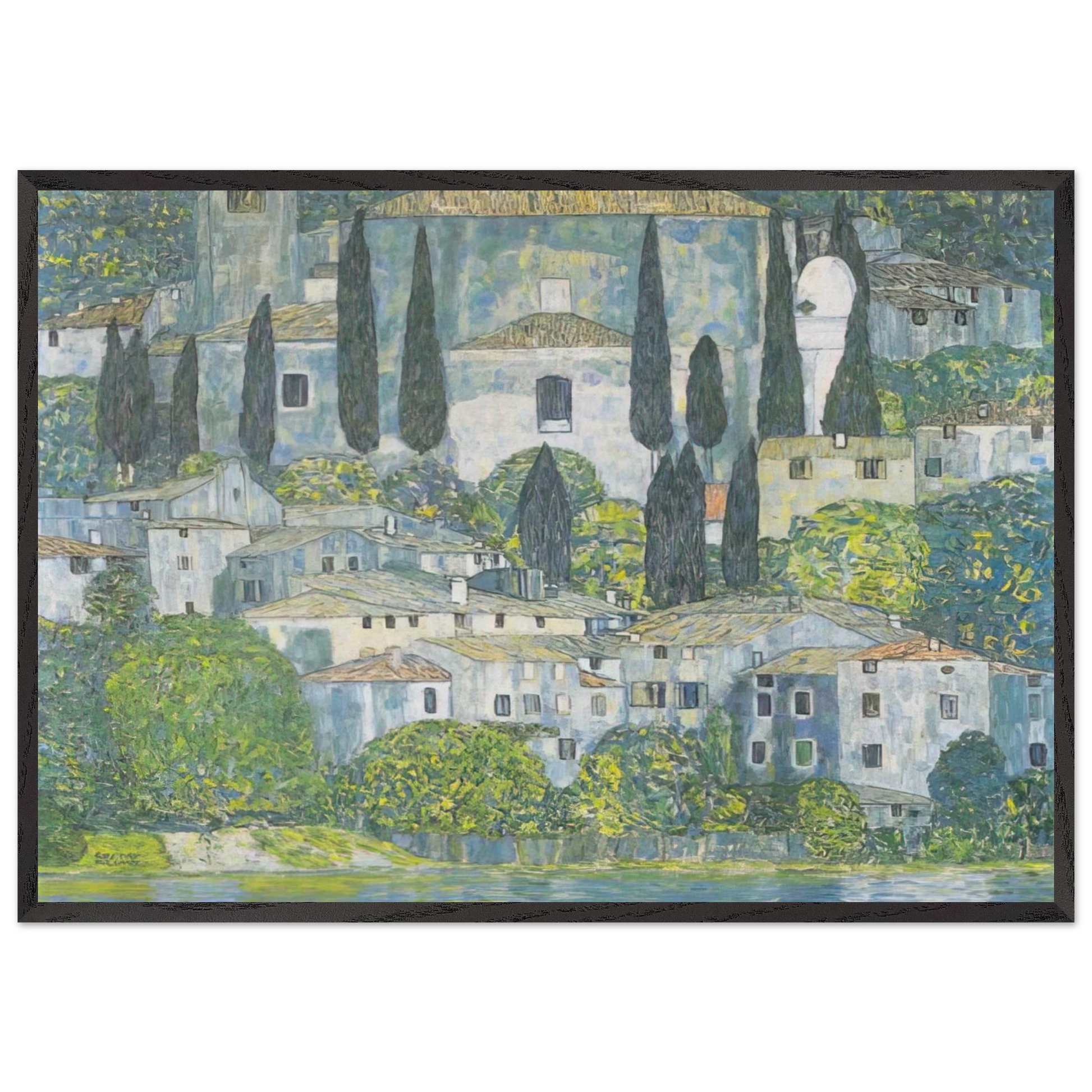 CHRURCH IN CASSONE 1913 - Gustav Klimt Framed Art Print – Black Wooden Frame - Default Title - -Framed Art Print