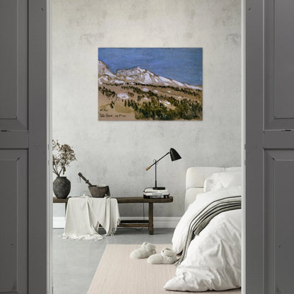 Mt. Hood Oregon - Childe Hassam Brushed Aluminum Print - 70x100 cm / 28x40 inches | Childe Hassam Aluminum Print | Childe Hassam Prints