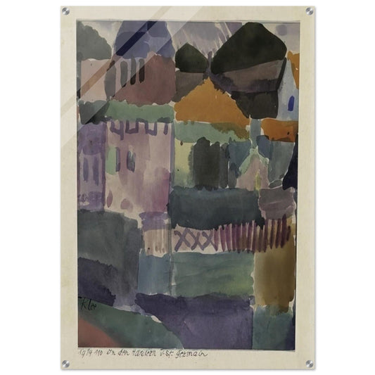 IN THE HOUSES OF ST GERMAIN 1914 - Paul Klee Acrylic Print - 70x100 cm / 28x40″ inches | Paul Klee Wall Art | Paul Klee Prints