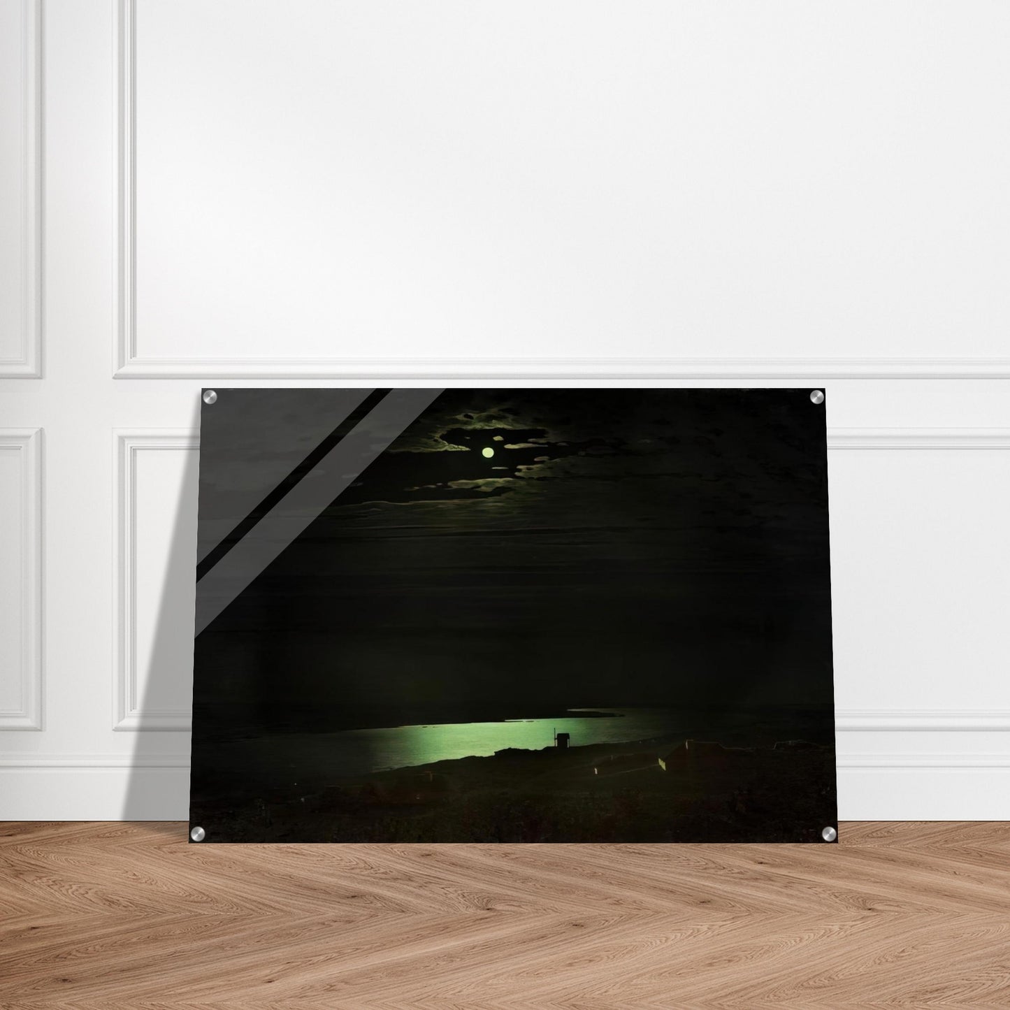 Moonlight Night on the Dnieper - Arkhyp Kuindzhi Acrylic Print - 70x100 cm / 28x40″ inches | Arkhyp Kuindzhi Wall Art | Arkhyp Kuindzhi Prints