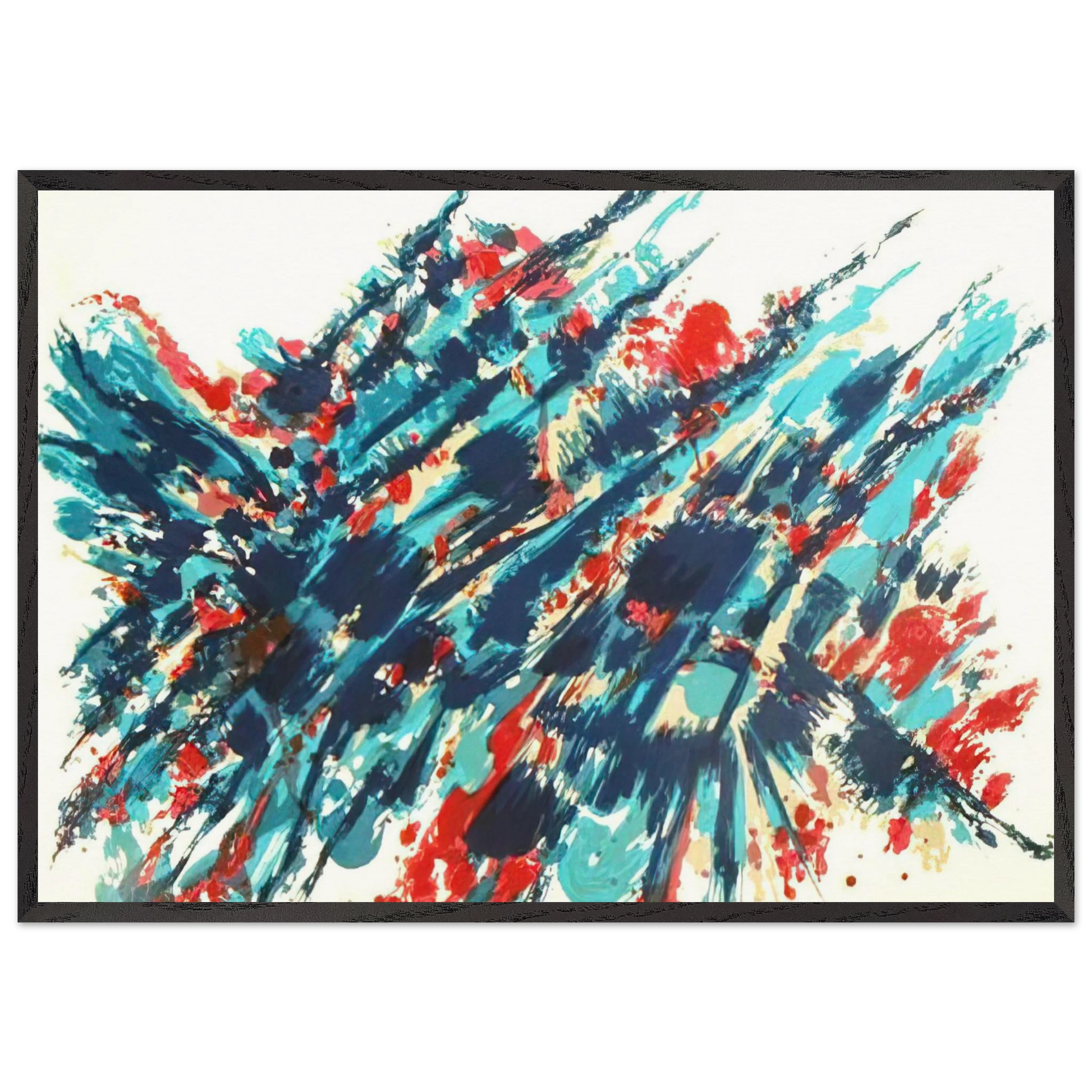 Le Sang et leau - 1978 - Alfred Manessier Framed Art Print – Black Wooden Frame - Default Title - -Framed Art Print