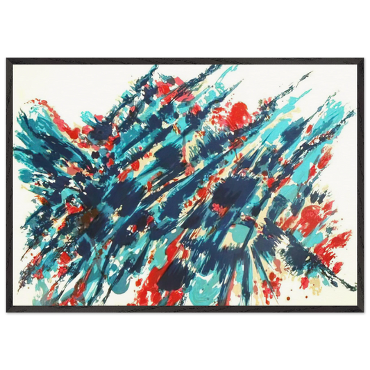 Le Sang et leau - 1978 - Alfred Manessier Framed Art Print – Black Wooden Frame - Default Title - -Framed Art Print