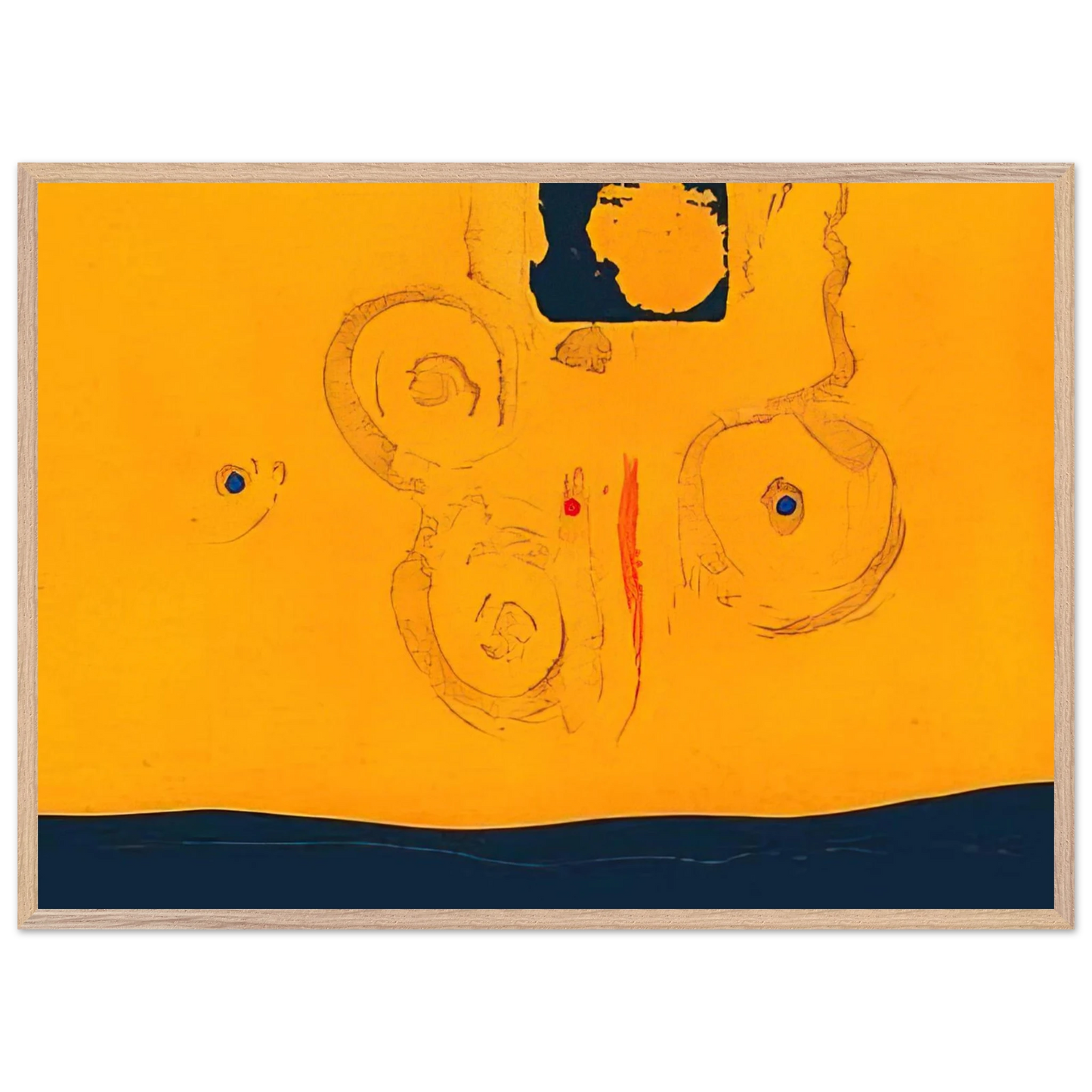 Helen Frankenthaler - Plaza Real - 1988 Wall art - A1 (59.4 x 84.1  cm) - Premium Wooden Framed Poster With Fine Art Paper - White frame