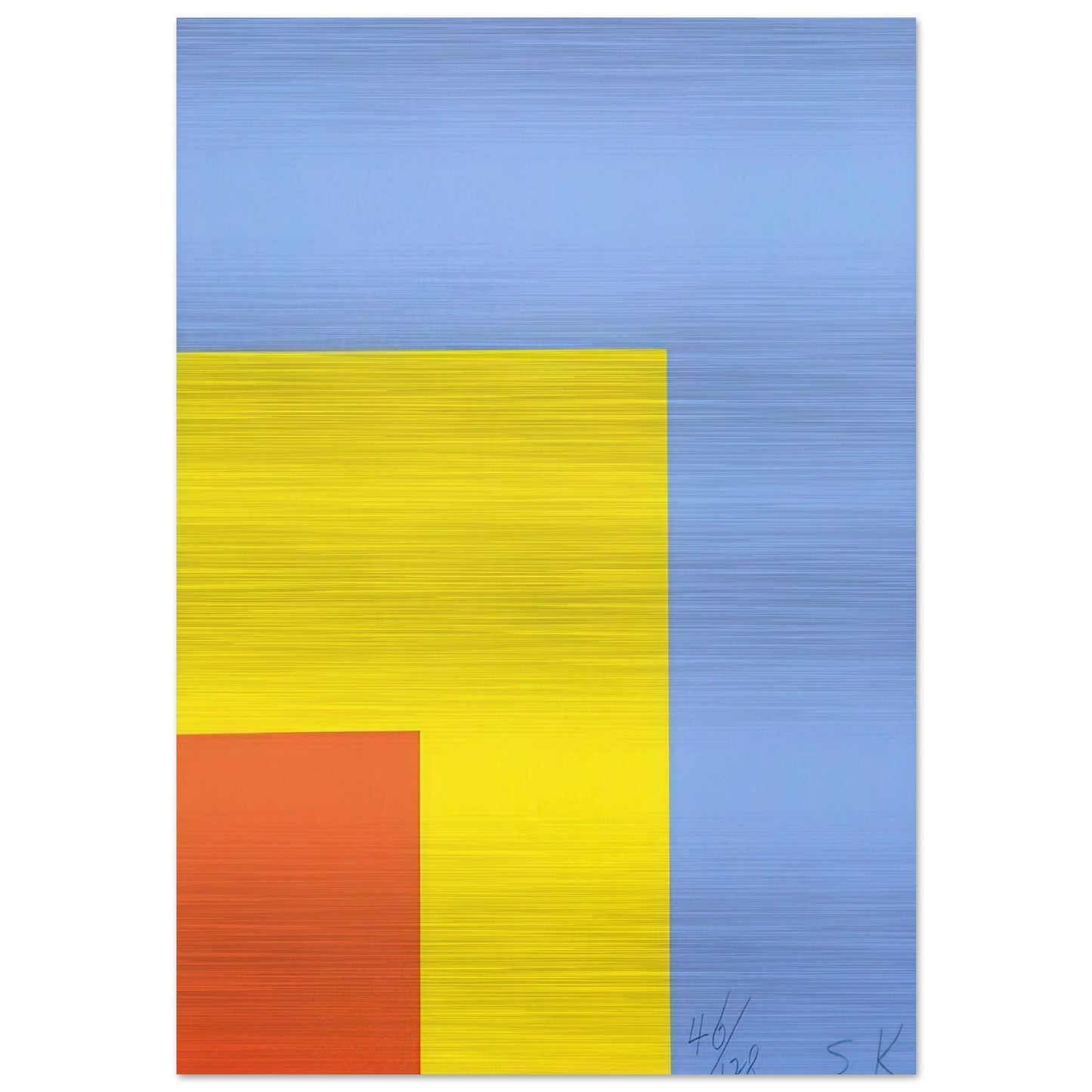 Red Yellow Blue - Ellsworth Kelly Brushed Aluminum Print - 70x100 cm / 28x40 inches | Ellsworth Kelly Aluminum Print | Ellsworth Kelly Prints