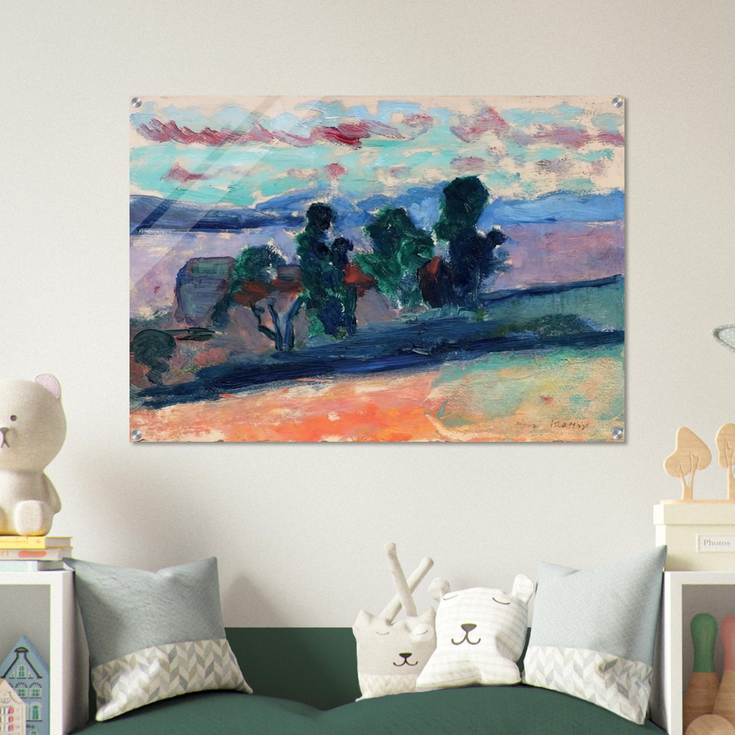 PAYSAGE DE SAINT TROPEZ AU CREPUSCULE 1904 - Henri Matisse Acrylic Print - 70x100 cm / 28x40″ inches | Henri Matisse Wall Art | Henri Matisse Prints