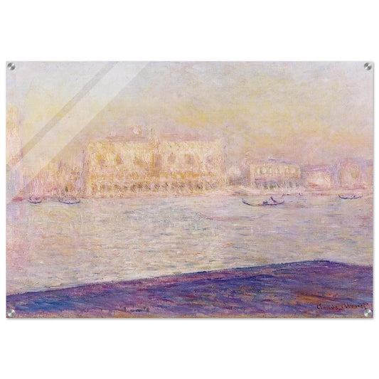 The Doges' Palace Seen from San Giorgio Maggiore 4 - claude monet Acrylic Print - 70x100 cm / 28x40″ inches