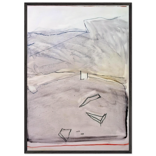 Wait - 2006 N2 - Raoul De Keyser Framed Art Print – Black Wooden Frame - Default Title - -Framed Art Print