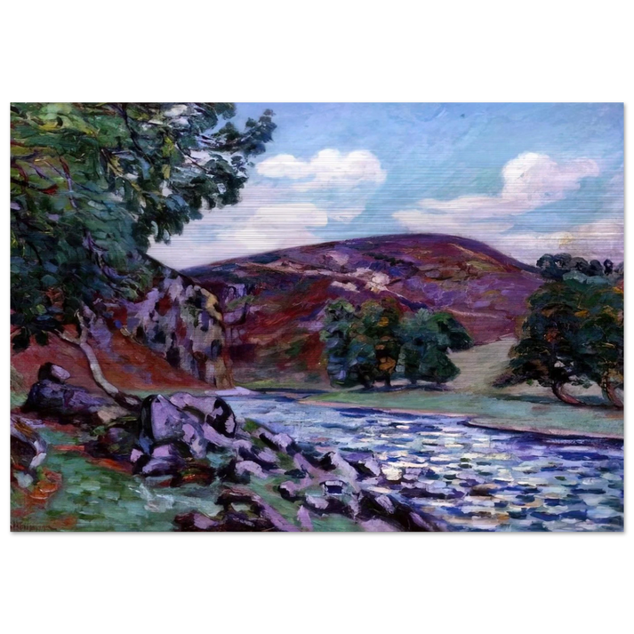 Paysage à Crozant - 1900 - Armand Guillaumin Brushed Aluminum Print - 70x100 cm / 28x40 inches | Armand Guillaumin Aluminum Print | Armand Guillaumin Prints