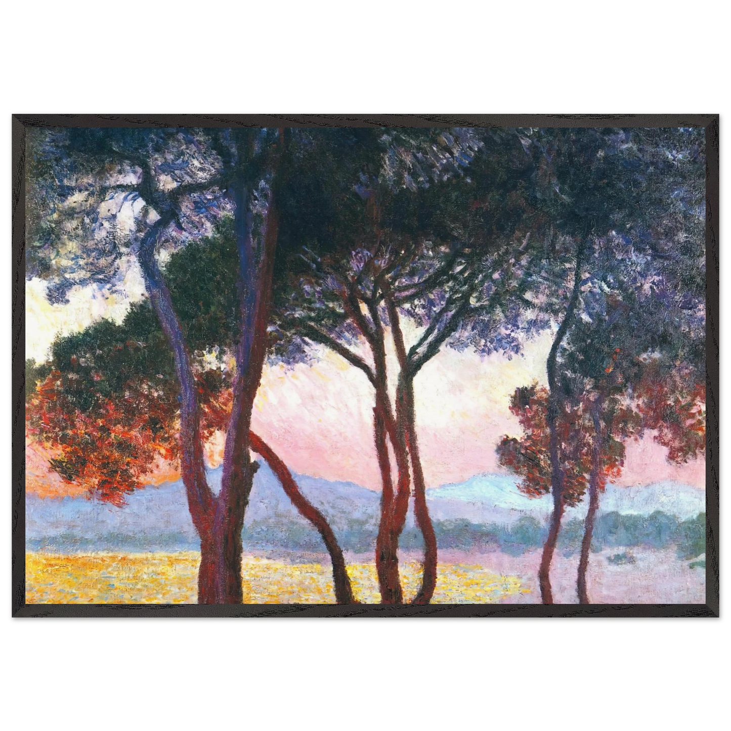 Juan-les-Pins - claude monet Framed Art Print – Black Wooden Frame - Default Title - -Framed Art Print