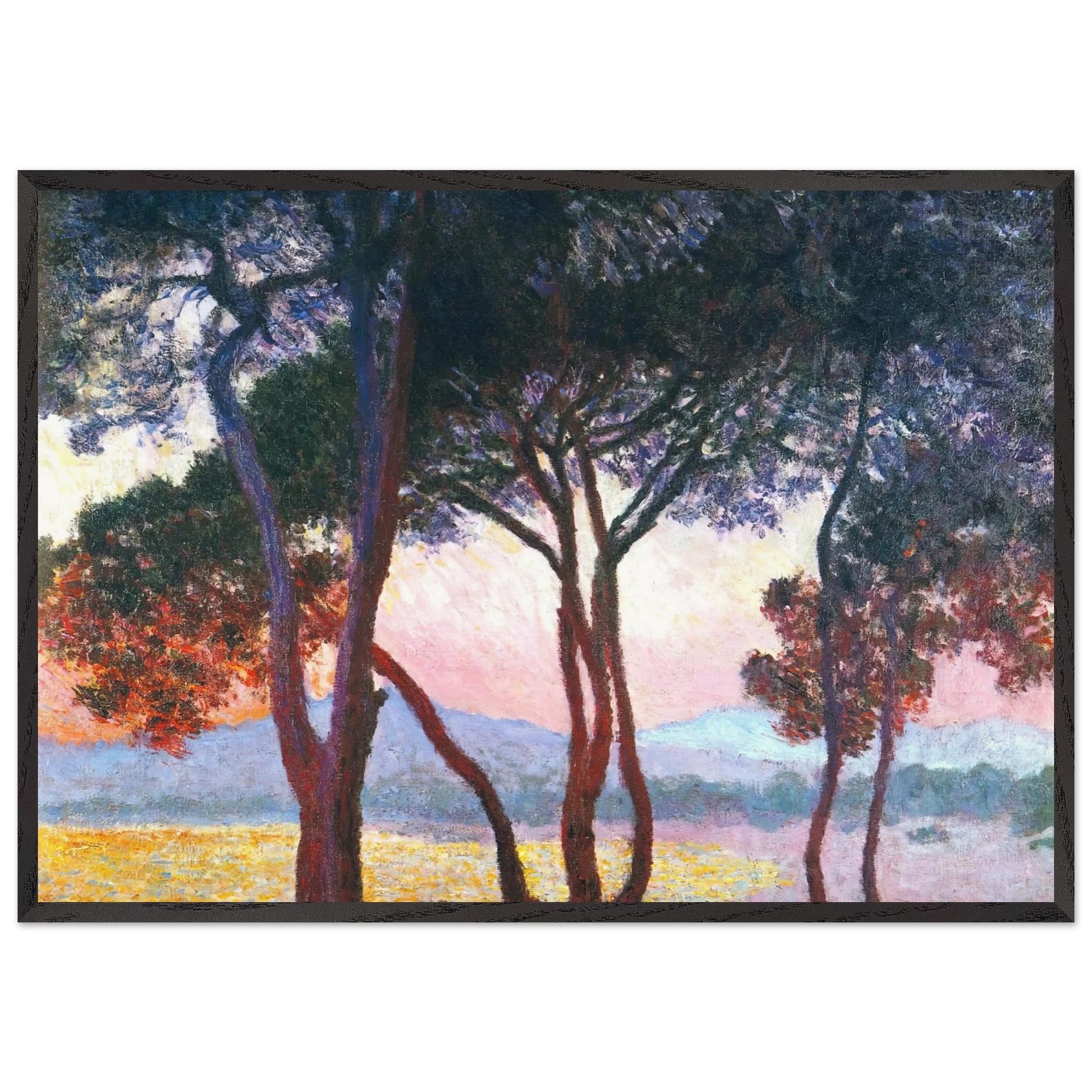 Juan-les-Pins - claude monet Framed Art Print – Black Wooden Frame - Default Title - -Framed Art Print