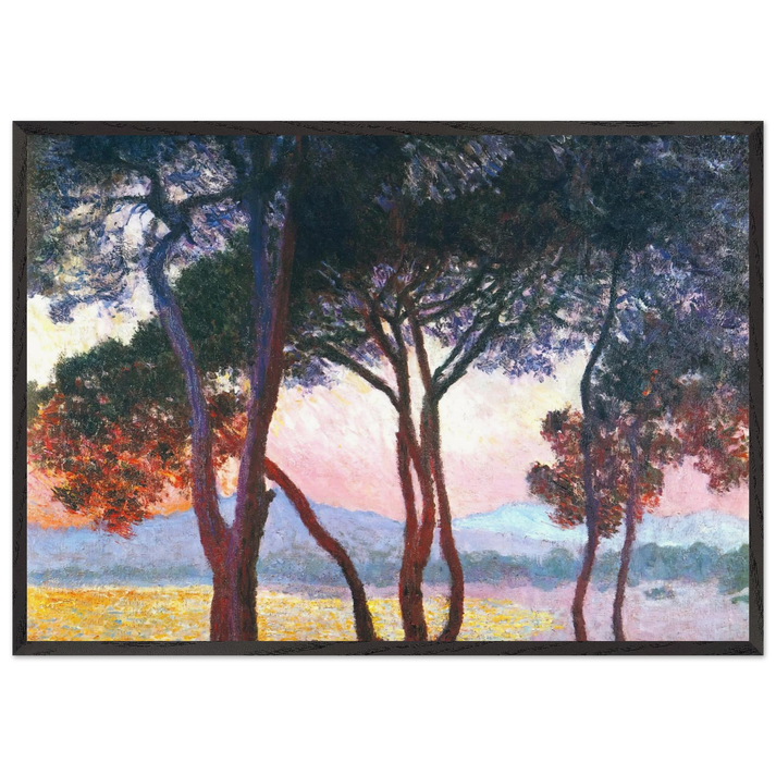 Juan-les-Pins - claude monet 70x100 cm / 28x40 inches Framed Art Print – Black Wooden Frame