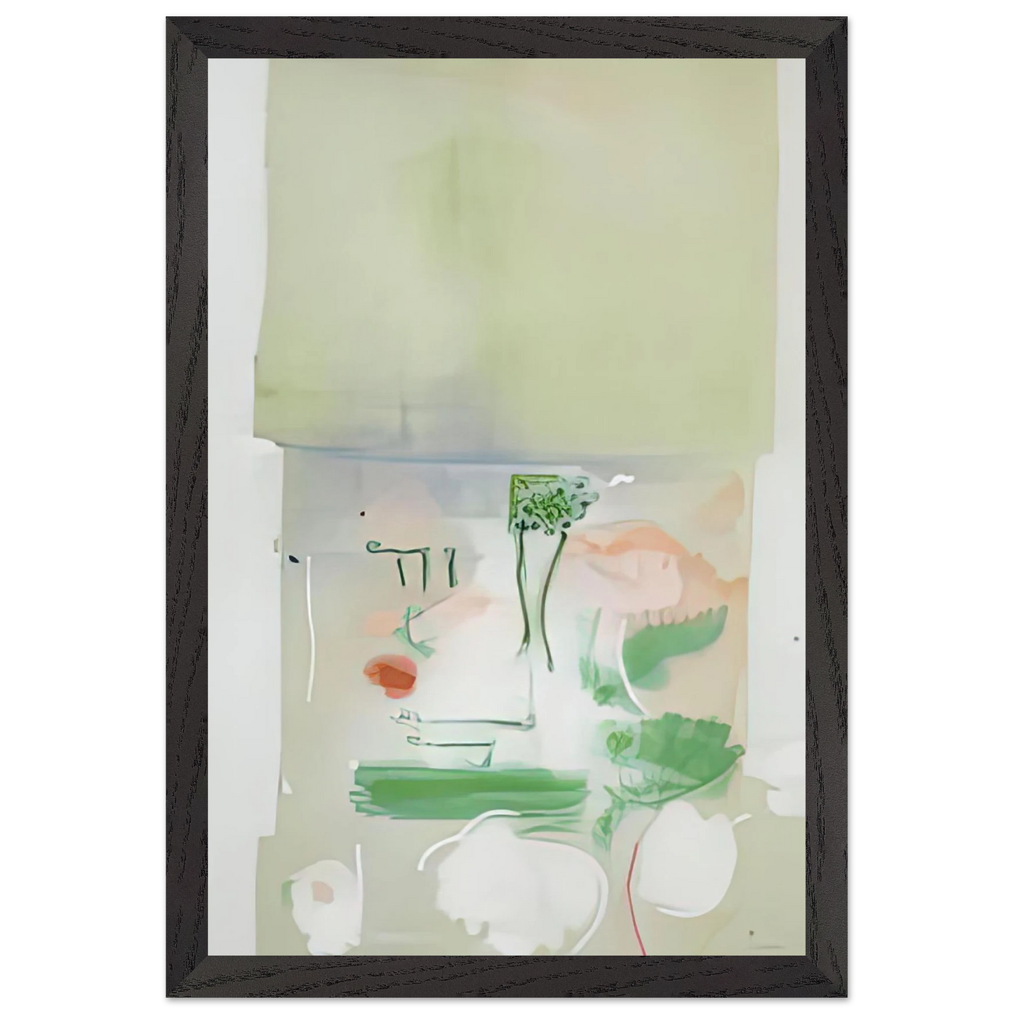 Helen Frankenthaler - Faerie Tale, 1988- Wall Art - 60x80 cm / 24x32 inches - Premium Wooden Framed Poster With Fine Art Paper - White frame