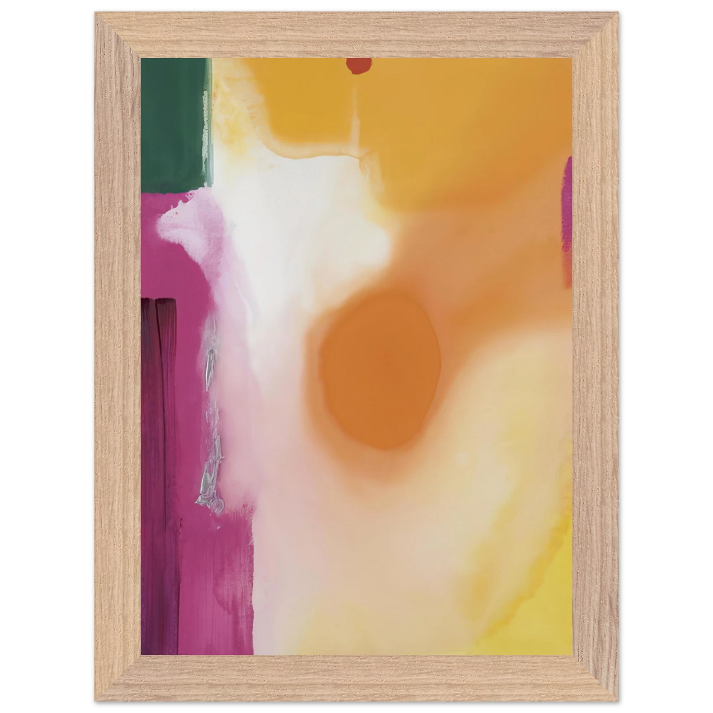 Helen Frankenthaler - Bullseye - 1989 Wall art - 21x29.7 cm / 8x12" - Premium Wooden Framed Poster With Fine Art Paper - Wood frame