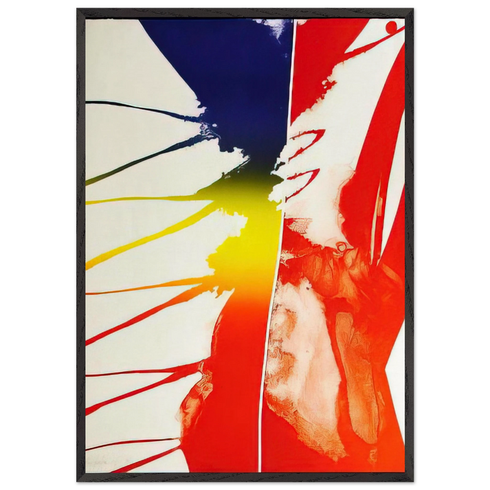 Continental Divide - 1981 - Paul Jenkins 70x100 cm / 28x40 inches Framed Art Print – Black Wooden Frame
