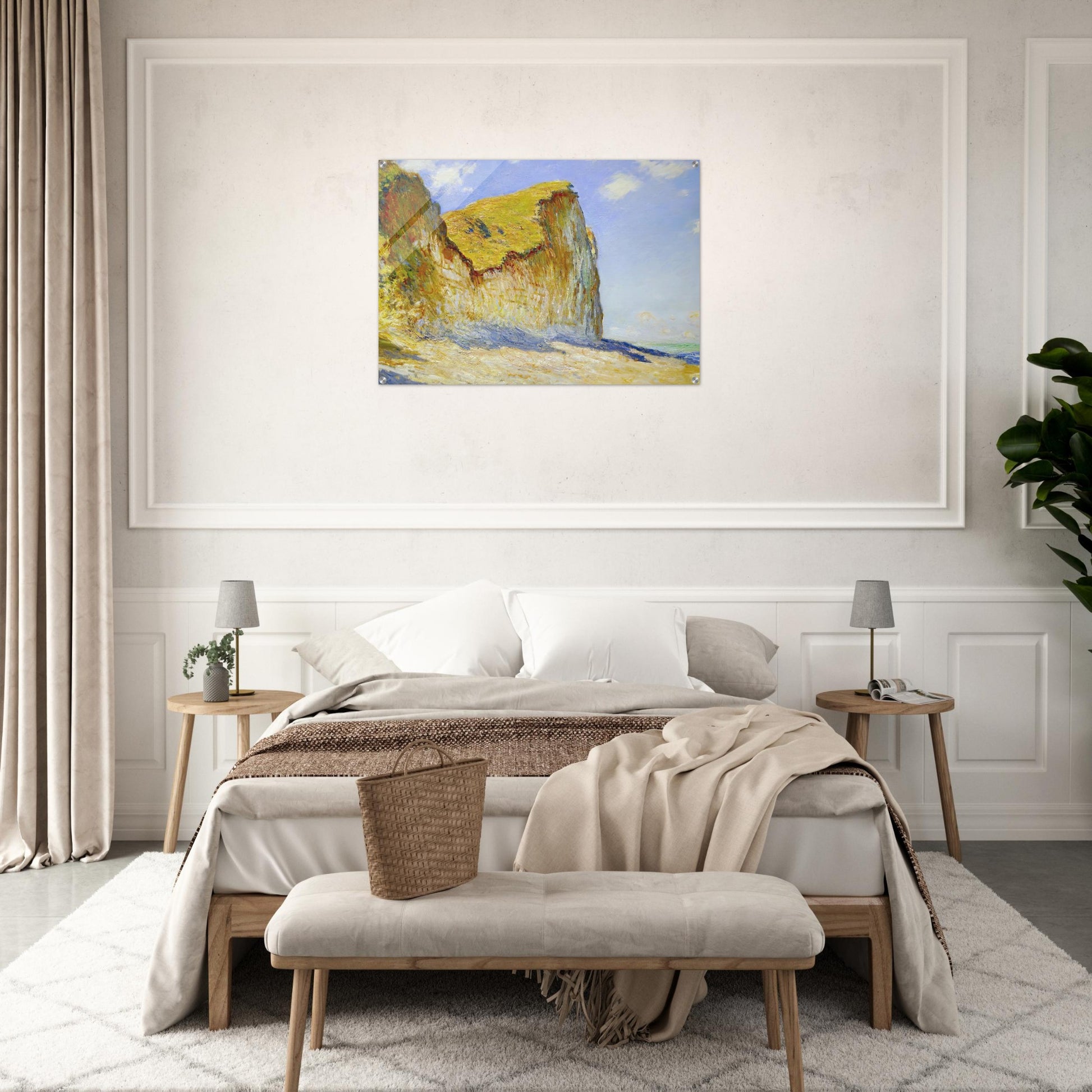 Cliffs near Pourville - claude monet Acrylic Print - 70x100 cm / 28x40″ inches