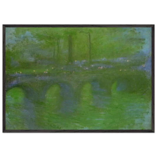 Waterloo Bridge Dawn - claude monet Framed Art Print – Black Wooden Frame - Default Title - -Framed Art Print