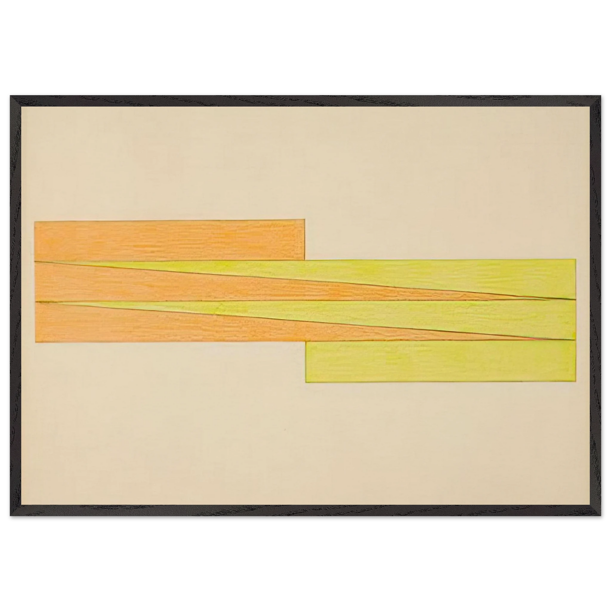 Untitled - 1965 N8 - Larry Zox Framed Art Print – Black Wooden Frame - Default Title - -Framed Art Print